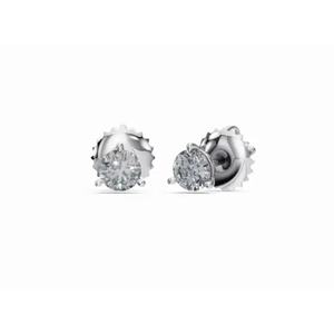 Boucles d'oreilles solitaires en diamant Radiance Reverie en or 14 carats exclusives, taille ronde, bijoux de laboratoire, vente en gros - Product Image 5