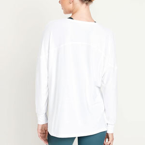 Nueva llegada 100% camisas de manga larga de algodón con logotipo personalizado al por mayor transpirable estampado de color sólido diseño de Camisa lisa - Product Image 2