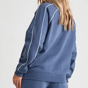 Novedad, Conjuntos Deportivos con Logotipo Personalizado, Color Azul Claro, Pantalones Deportivos y Sudaderas para Mujer, Transpirables, Estilo Urbano - Product Image 5