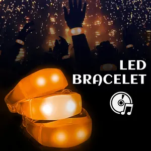 プログラム可能なLEDブレスレットネオンブレスレットコンサート蛍光灯Pulsera LEDブレスレット