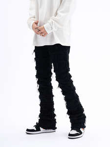 Jeans de Hombre de Primera Calidad al por Mayor, Nuevos, a la Moda, Holgados, Rectos, Lavados, Estilo Casual - Product Image 5