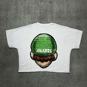 Custom Heavyweight 100% Cotton Boxy Fit Oversize Screen Print/DTG <b>Tshirt</b> High Quality Oversized Men's T-Shirt - Product Image 5