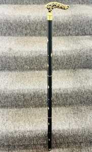 Estilo Vintage Latón Negro Diseñador Cabeza Mango Eje de madera Bastón - Product Image 5