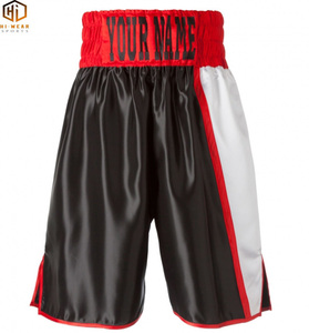 Pantalones Cortos de Boxeo Unisex, Color Negro y Dorado, de Secado Rápido, 180g, Duraderos, Elásticos, de Poliéster, para Artes Marciales - Product Image 4