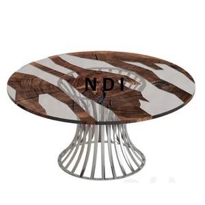 Nueva llegada mirando muebles decoración nuevo estilo diseñador mesa auxiliar con tapa de mármol para café Mesa Central decorativa - Product Image 2