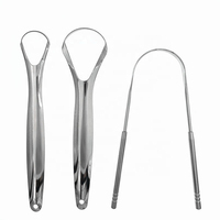 Grattoir en métal en acier inoxydable Nettoyeur de langue en cuivre et grattoirs de langue pour réduire la mauvaise haleine