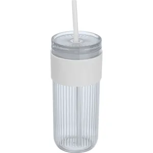 Verres à boire personnalisés avec paille et design Soledad - Product Image 1