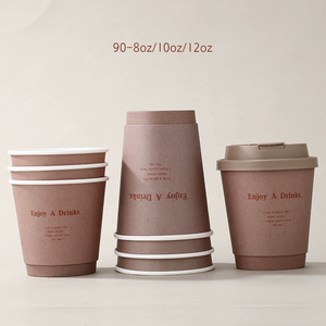 With Black Lids hot Take <strong>Cups</strong> Biodegradable Double Away 12oz Manufacturer Disposable for Takeaway Personalized Coffee <strong>Paper</strong> <strong>cup</strong> - Product Image 5