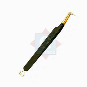Pinzas de pestañas de calidad superior Pinzas de extensión de belleza de color personalizado de acero inoxidable - Product Image 3
