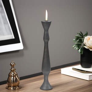 Ensemble élégant de chandeliers minimalistes en aluminium noir pour la décoration de Noël à la maison, design moderne et durable - Product Image 1