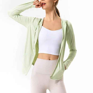 Veste de sport en plein air pour femmes, vêtements d'entraînement, de course, de Yoga, à manches longues, fermeture éclair complète, sweat à capuche pour femmes - Product Image 3