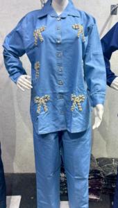 ชุดเสื้อกางเกงผ้ายีนส์สำหรับผู้หญิงสองชิ้นระบายอากาศได้ดีจากมาเลเซีย - Product Image 4