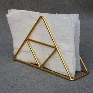 Vintage Tableware Napkin Stand Metal Napkin Holder Golden Color Tissue Stand <b>for</b> Home & Office <b>Desktop</b> <b>Organizer</b> - Product Image 3