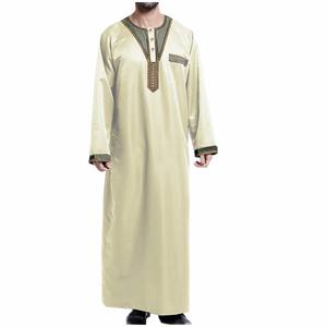 Mode musulmane vêtements islamiques hommes Thobe Jubbah haute qualité arabe moyen-orient hommes Thobe Jubbah à vendre - Product Image 6