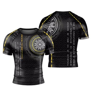Produit très demandé Rash Guard MMA personnalisé pour homme pour une utilisation en extérieur Impression par sublimation entièrement personnalisée Rash Guards - Product Image 4