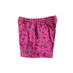 Pantalones cortos de malla rosa con estampado completo personalizado para hombre, ropa de calle de 5 pulgadas para festivales, pantalones cortos de sublimación transpirables de secado rápido OEM - Product Image 4