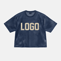 Conception personnalisée T-shirt pour hommes Boxy Fit Mesh Soccer Jersey Gym surdimensionné à manches courtes 100% coton imprimé T-shirts pour hommes