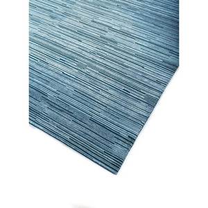 Alfombras Tejidas a Mano de Lana y Viscosa con Rayas Azules, Rectangulares de 9x12, para Sala de Estar, Dormitorio, Entrada y Pasillo - Siwv-21 - Product Image 2