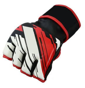 Meilleur fournisseur OEM Service Rouge Noir Couleur Matériau doux au toucher Gants d'entraînement MMA Gants de boxe rouges fabriqués au Pakistan Kick Boxing - Product Image 4