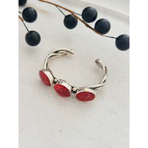 Virginia Sandoval Spiny Oyster & Sterling Silver Fashion Cuff Bracelet - Product Image 3