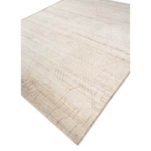 Tapis en laine afghane noué à la main Manifest Ivory Re-1338, tapis rectangulaire moelleux pour salon, motif abstrait pour la maison et les couloirs - Product Image 2