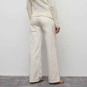 กางเกงขายาวผู้หญิงทรงปกติ เอวกลาง สไตล์ลำลอง สตรีทแวร์ ผ้าฝ้าย 100% ระบายอากาศดี แฟชั่นฤดูหนาว คุณภาพสูง - Product Image 2