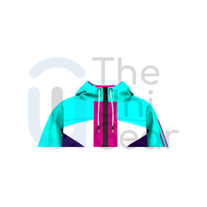 Chaqueta Cortavientos Impermeable Unisex con Capucha y Cremallera, Diseño Urbano, Logotipo Deportivo en la Parte Delantera, Chaqueta de Motociclista - Product Image 3
