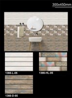 Carreaux muraux en céramique 3D de qualité supérieure 300x450mm pour salle de bain, extérieur et supermarché, pour la décoration intérieure et de bureaux de luxe