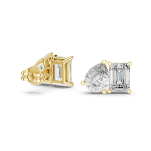 Pendientes de Diamantes de Laboratorio de 4 Quilates para Mujer, Claridad VVS-VS EF, Oro de 18 Quilates, 14 Quilates, 10 Quilates y Plata 925, Oro Rosa, Amarillo y Blanco - Product Image 4