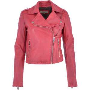 Chaquetas de Cuero para Mujer, Tendencia Otoño-Invierno, Personalizadas, Lisas, Teñidas, con Cuello Camisero, Mangas Largas, Transpirables - Product Image 1