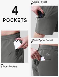 Pantalones Cortos Transpirables de Alta Calidad para Hombre, Pantalones Cortos Informales, Nuevo Diseño, Entrenamiento, Correr, Cintura Elástica, Bolsillos - Product Image 6