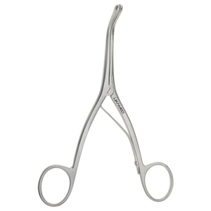 Trakeotomi ve Cricothyrotomy paslanmaz çelik için LIKAMED Trousseau trakeal dilatör düz kavisli kelepçe - Product Image 1
