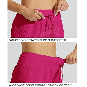 กางเกงขาสั้นผ้าฝ้ายสีทึบมีกระเป๋าสำหรับผู้หญิงกางเกงขาสั้นสไตล์2025โลโก้กำหนดเองได้ - Product Image 5