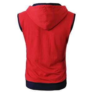 Premium Quality 100% Cotton Streetwear Custom Printed Logo <b>Sleeveless</b> Zipper <b>Hoodie</b> Men Reasonable Rate Hooded Fleece Winter XS - Product Image 3