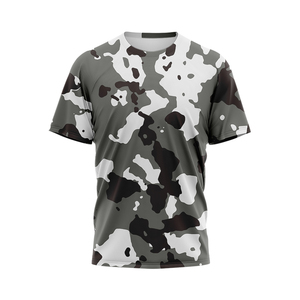 Camiseta de media manga de peso pesado cuadrado de gran tamaño con estampado completo personalizado Real Tree Palm Tree Camo Hunting Jungle Print Men's Ringer - Product Image 5