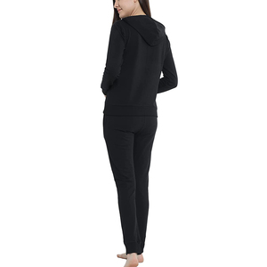 Ensemble de survêtement pour femme avec sweat à capuche à rayures latérales et pantalon de survêtement imprimé pour la saison d'hiver Survêtements confortables et respirants pour femmes - Product Image 4