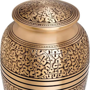 Urne funéraire en métal pour adultes, design moderne, élégant et luxueux, cendres humaines, fabrication artisanale, finition mate cylindrique, vase de table, personnalisable - Product Image 1