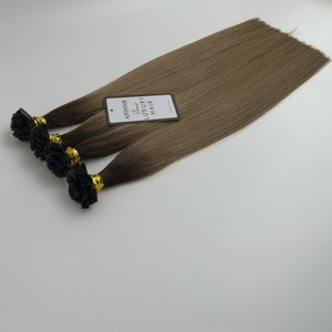 Venta al por mayor de 16 pulgadas virgen vietnamita para Ombre Color 3/5Q Extensiones de cabello recto de punta plana Extensiones de cabello humano de alta calidad - Product Image 3