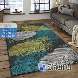 Ensembles de tapis lavables faits à la machine modernes Shufu flanelle douce anti-allergiques anti-dérapant pile moyenne support en caoutchouc thermoplastique - Product Image 5