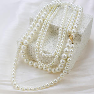 Collar de Perlas de Imitación de 4mm, 6mm, 8mm, 10mm, Cadena de Acero Inoxidable para Clavícula, Joyería Femenina al por Mayor - Product Image 2