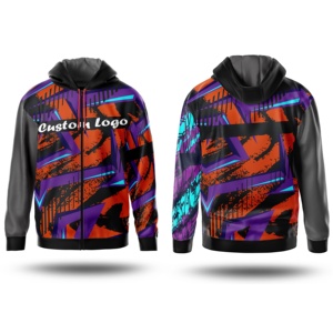 Sudadera Deportiva Personalizable con Cremallera para Hombre, Unisex, 100% Algodón, Felpa, Lisa, Teñida, con Estampado Digital Sublimado y Bordado - Product Image 4