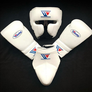 Set de boxeo profesional de cuero vacuno con guantes de cordones antideslizantes y acolchado de 4 capas, ideal para entrenamiento y uso profesional. - Product Image 5