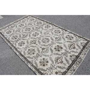 พรมตุรกีวินเทจ ขนาด 5x8.7 ฟุต (153x266 ซม.) ลายต้นไม้และพืชสีน้ำตาล - Product Image 2