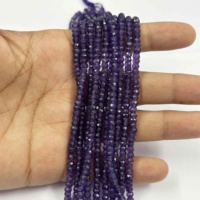 4mm Naturel Violet Africain Améthyste À Facettes Rondelle Perles Pour La Fabrication De Bijoux Prix Le Plus Bas Pierres Précieuses Perles Strand Fabricant