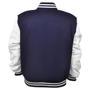 Chaquetas de invierno universitarias de talla grande para hombre, venta al por mayor, chaqueta de invierno de béisbol con letras lisas y logotipo personalizado en blanco para hombre - Product Image 3