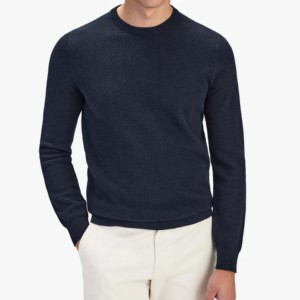 Respirant printemps col haut épais chaud hommes pull Slim Fit pull col rond TWINSET Polyester/coton marque personnalisée - Product Image 4