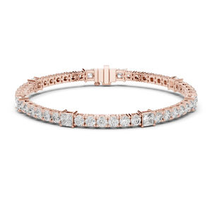 Bracelet de fiançailles en or jaune 14 carats avec diamant de laboratoire rond ou taille princesse pour femme |   Nouveau diamant cultivé - Product Image 3