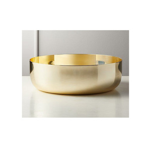 Bol à fleurs rond en acier inoxydable fabriqué à la main vaisselle et articles de service polis pour la maison hôtel restaurant - Product Image 5