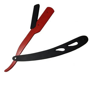 Cuchilla de afeitar de uso recto con mango de madera de alta calidad para maquinilla de afeitar de peluquero de salón - Product Image 2