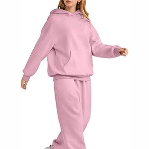 Conjunto de chándal Top con capucha hecho a medida Patrón sólido Trajes de chándal estampados para mujer de alta venta - Product Image 3